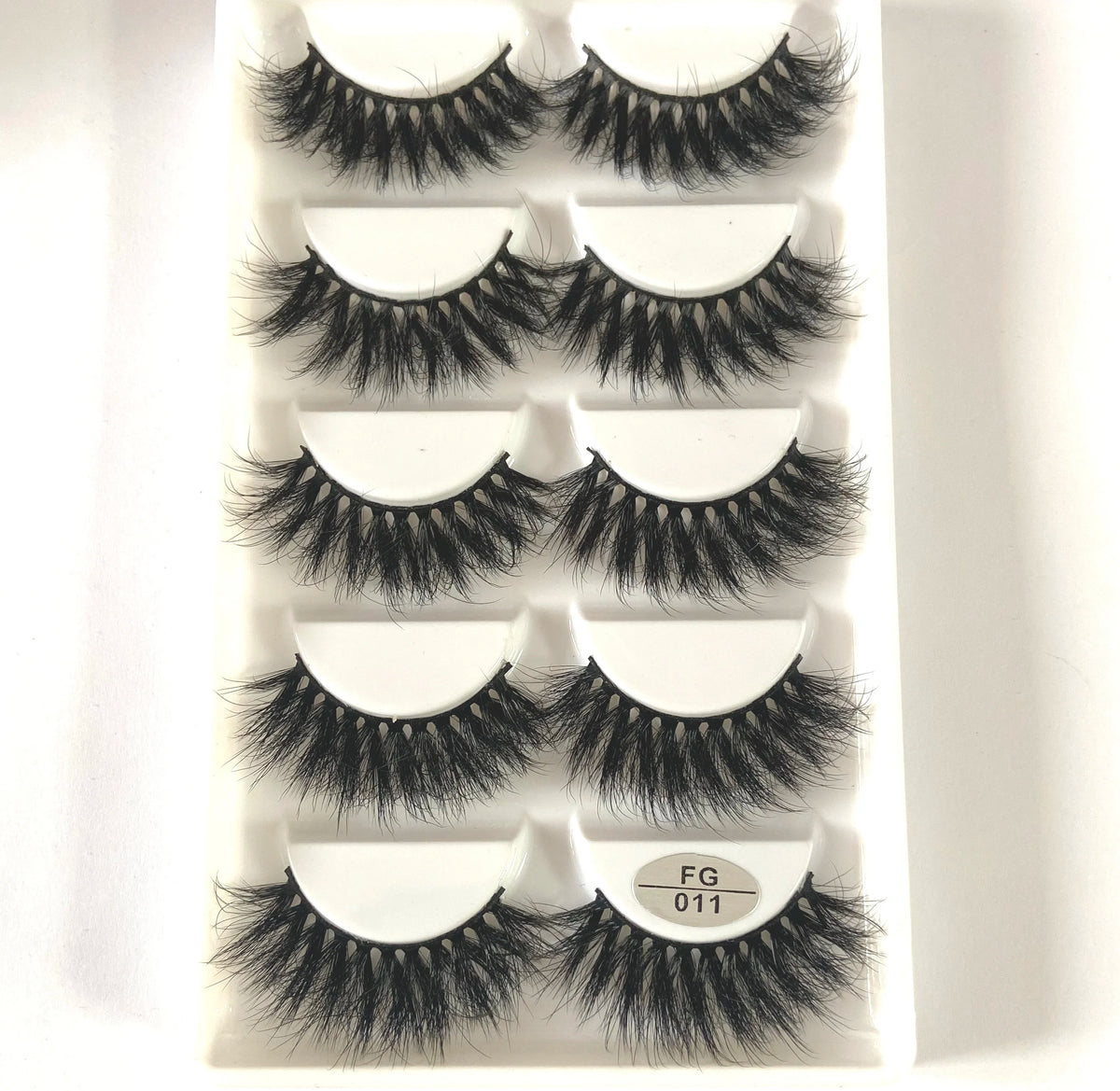 HBZGTLAD 5Pairs Handmade Mink Lashes Short False Eyelashes Dense Natural Long Messy Eye Lashes Reusable Stage Makeup Eyelashes