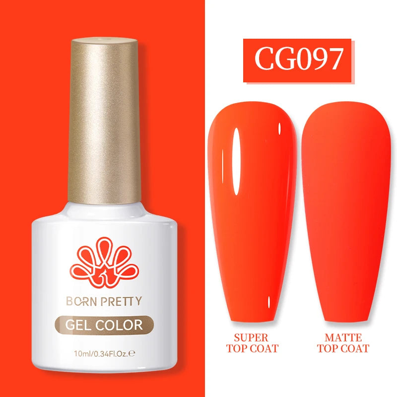BORN PRETTY 10ml Gel Nail Polish Gel 130 Colors Semi Permanent Solid Nail Gel Varnish Soak Off UV Gel for Base Top Coat