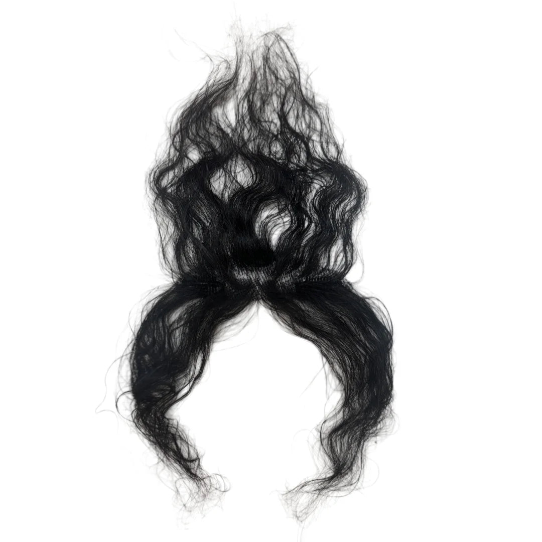 100% Human Hair Curly Bangs Toppers for Women Breathable Lace Base with Clips Curl Baby Hair Fringe Hairpiece for Thinning Hair