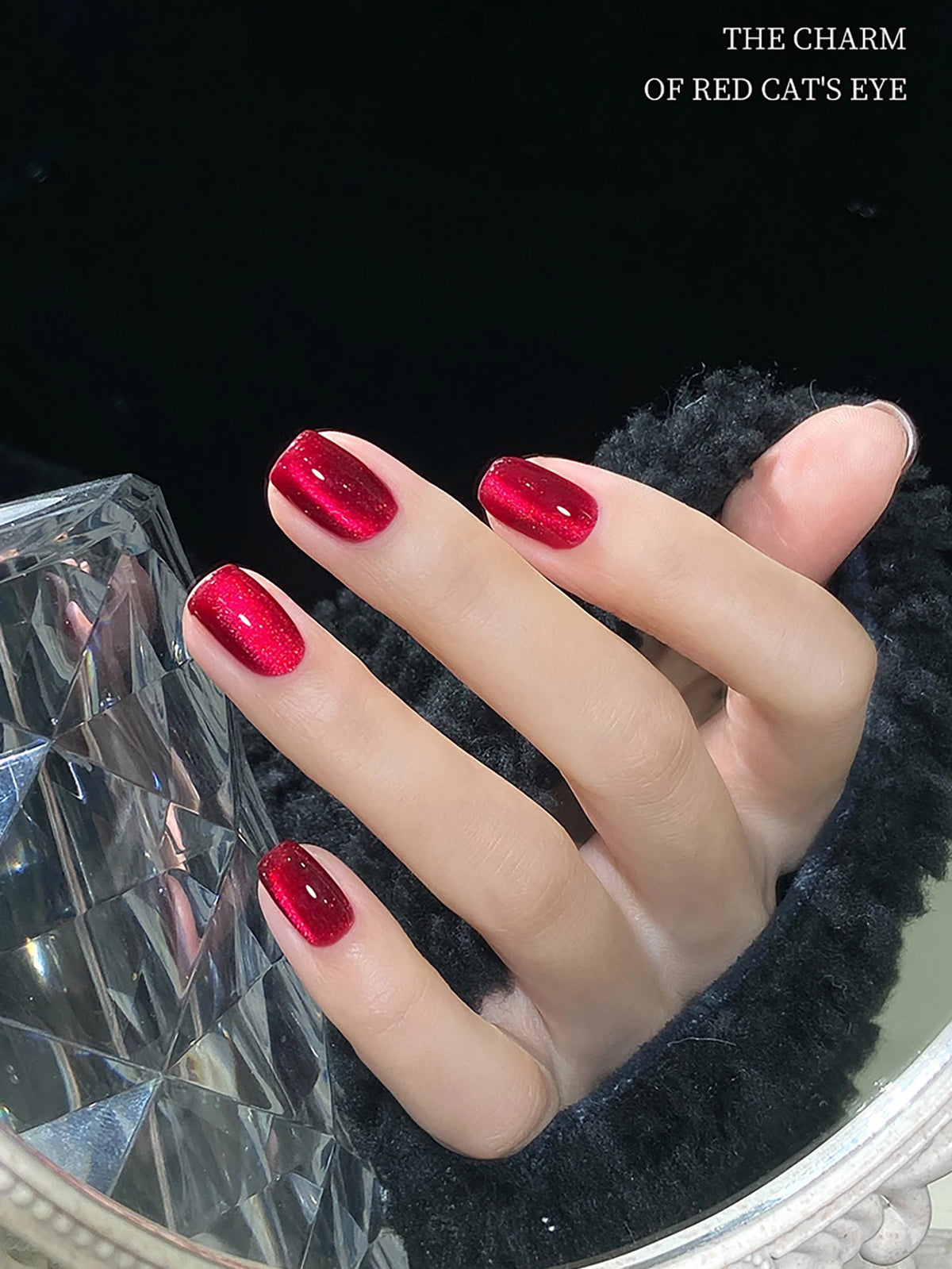 1-12pcs WS Autumn Winter Nails Golden Red Cat Eye Gel Nail Polish Whitening Popular Dopamine Nail Shop Nail Art Nail Supplies