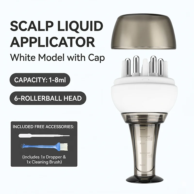 Mini Scalp Applicator Comb Hair Oil Dispenser 2-In-1 Roller Ball Massage Brush Clear Scale Root Delivery Hair Care Tool