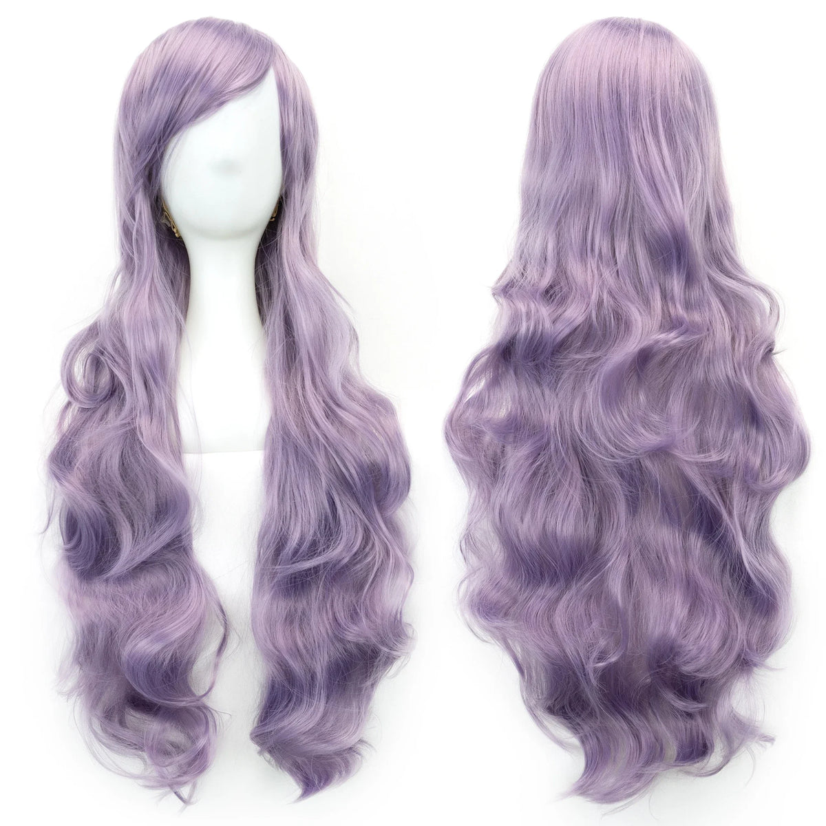 Soowee Curly Long Synthetic Hair Green Wig Hairpiece Pink Black Party Hair Cosplay Wigs for Women