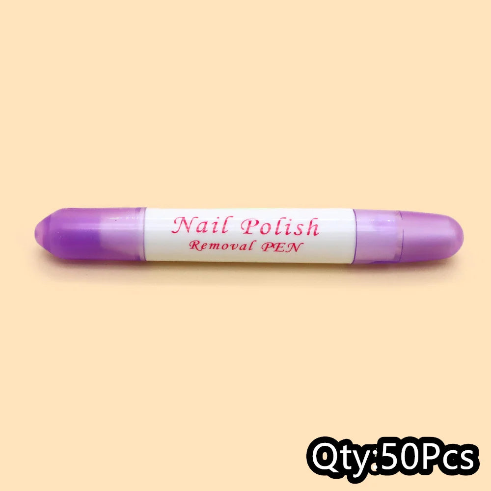 50Pcs Nail Polish Remover Pen With 3 Replaceable Tips Nail Polish Corrector Pen For Precision Cleaning Nail-Art Mistakes Cleanup