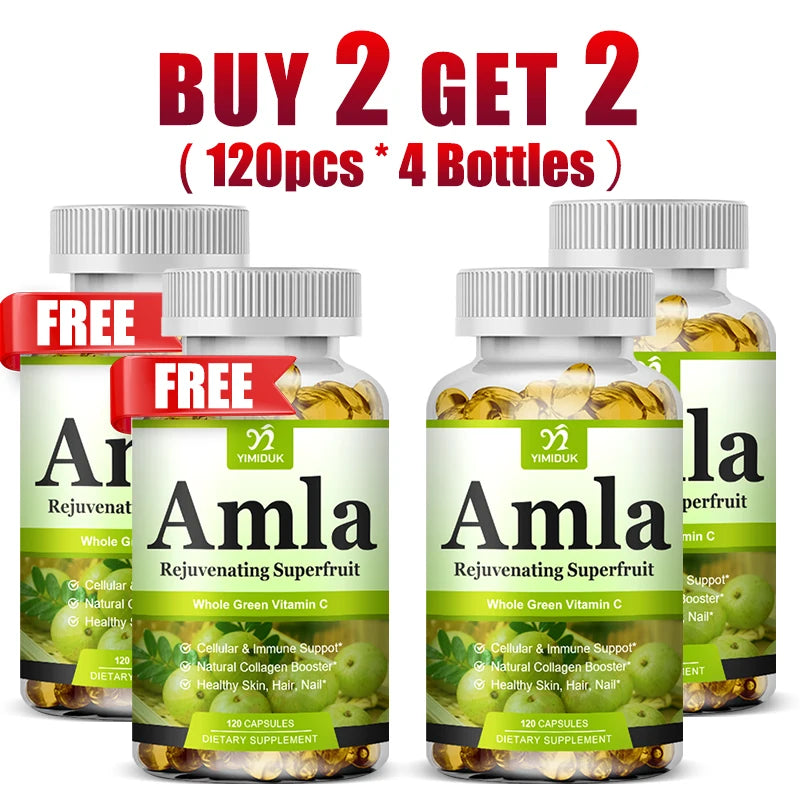Buy 2 Get 2 Free! Pure Amla Vitamin Capsules, Boosts Immunity, Enhances Digestion, Natural Vitality & Wellness Support