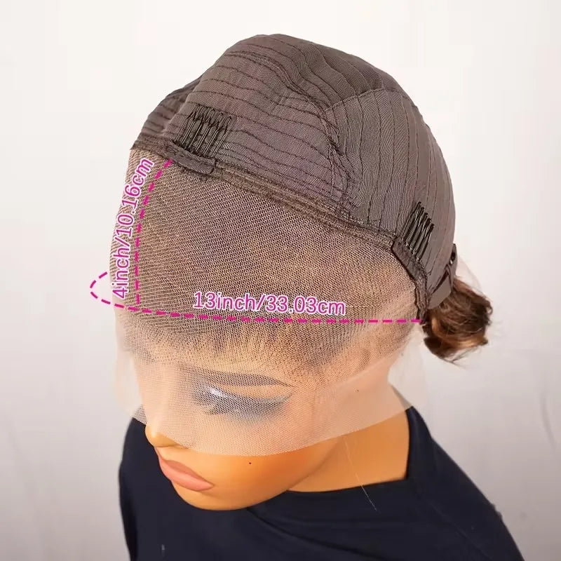 Short Curly Pixie Wigs Human Hair 100% Glueless Wig 13X4 Lace Front Wig Natural Realistic Tangle Free For Women Daily Wear