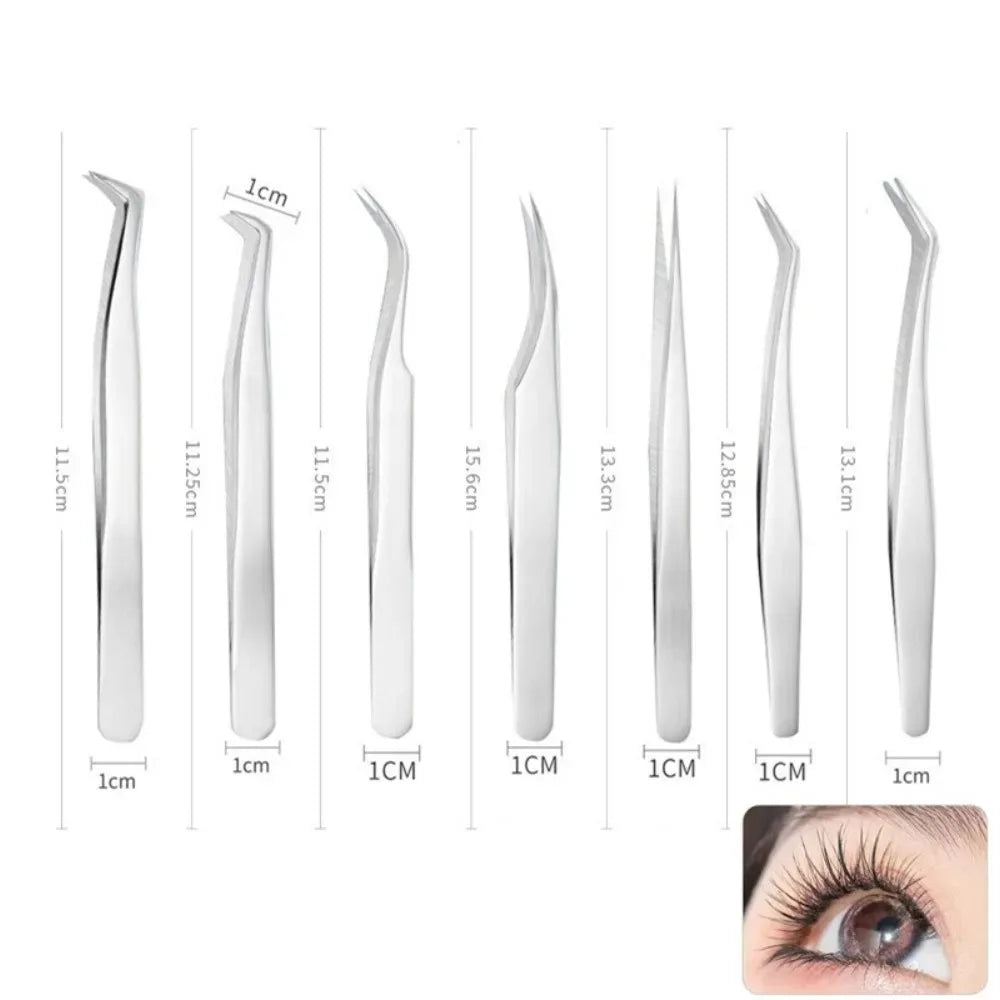Stainless Steel Precision Eyelash Tweezers,Specialized Tweezers For Eyelash Extension, Tweezers For Removing Acne Blackheads