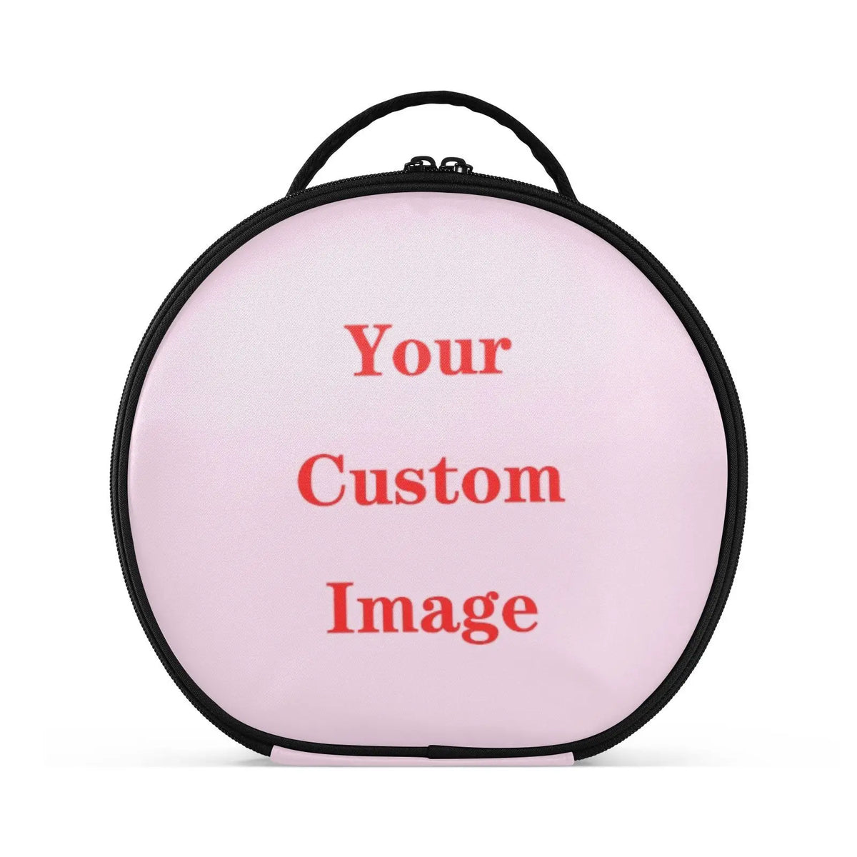 Round hard partition Cosmetic Bag Organizer Women Travel Make Up Customized Pattern Cosmetics Suitcases Makeup Toiletry Bag New