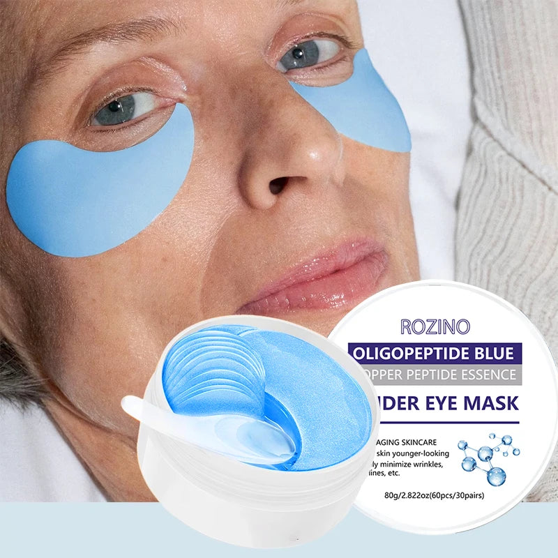 Retinol eye mask, powerful moisturizing, deeply nourishing, makes the skin around the eyes more delicate and firm, gives the skin a radiant glow, enhances skin elasticity, and helps to eliminate dryness and dullness, providin