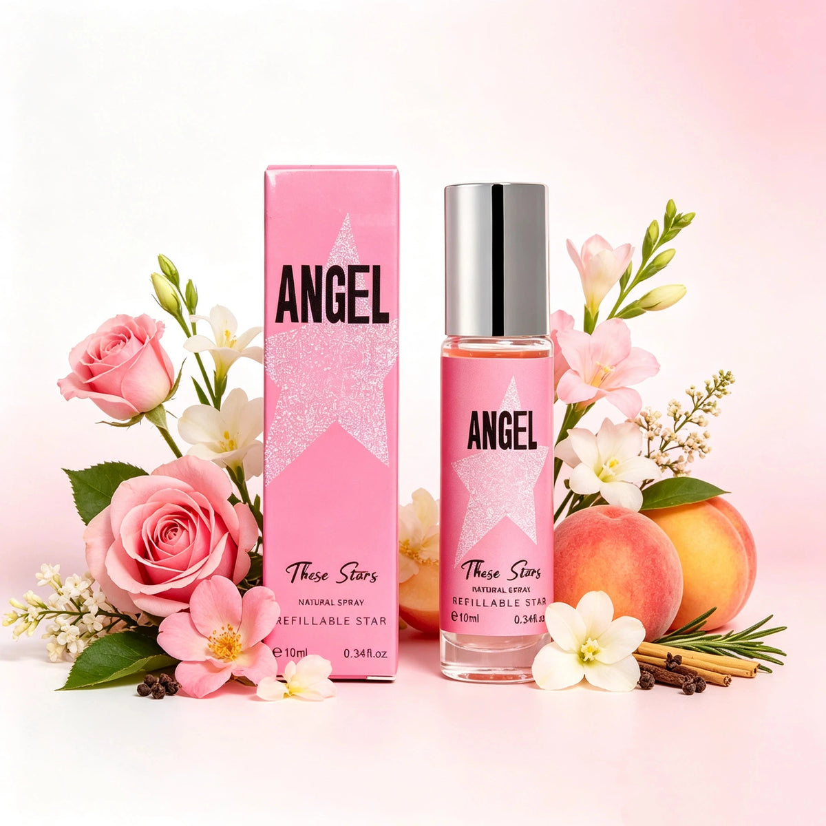 10ml  Jasmine Peach Angel These Stars Pheromone Oil - Fruity Aroma Perfume Oil, Long Lasting Fragrance Body Perfume Dating