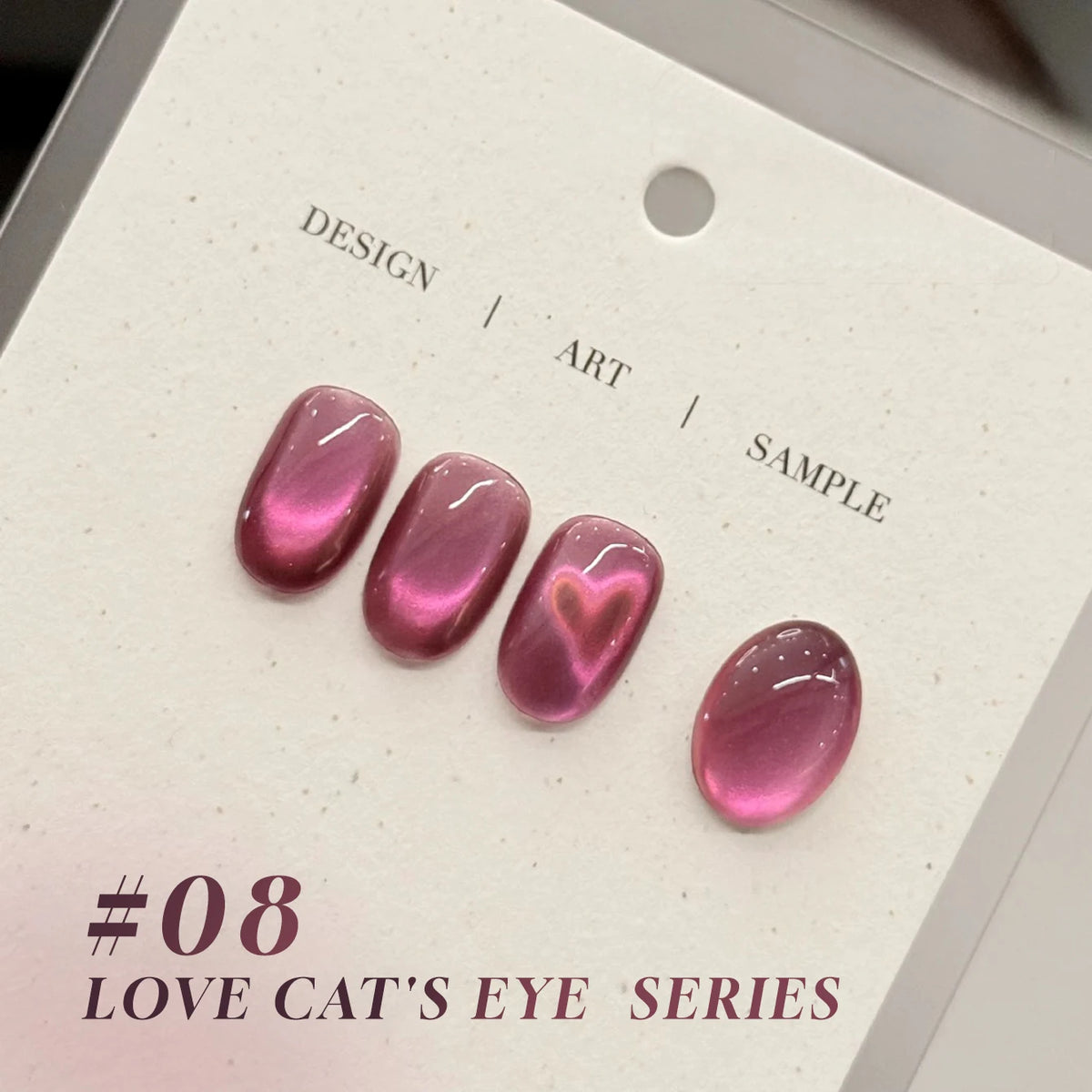 MN 10ML 1-16PCS Moonlight Ballet Magnet Cat Eye Nail Polish Gel Nude Pink Style With Gold Glass Beads Cat Eye Look Nail Polish