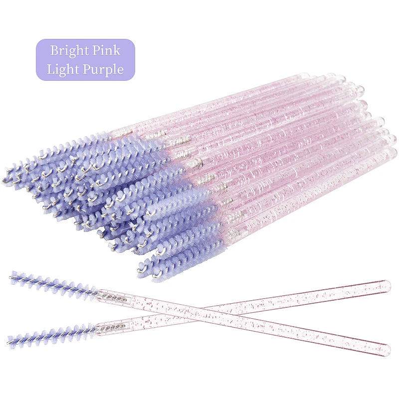 200/500 Pcs Eyelash Brushes Disposable Crystal Fine Head Eyebrow Brush  Mascara Wand Applicator Lashes Extension Makeup Tools