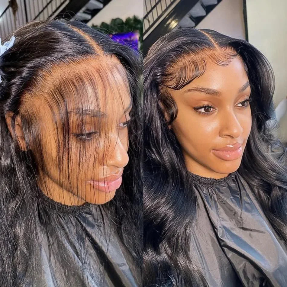 30 38Inch Hd Transparent Lace Frontal Wig 13x4 Body Wave Human Hair Wigs For Black Women Glueless Wigs Loose Deep Wavy Hair
