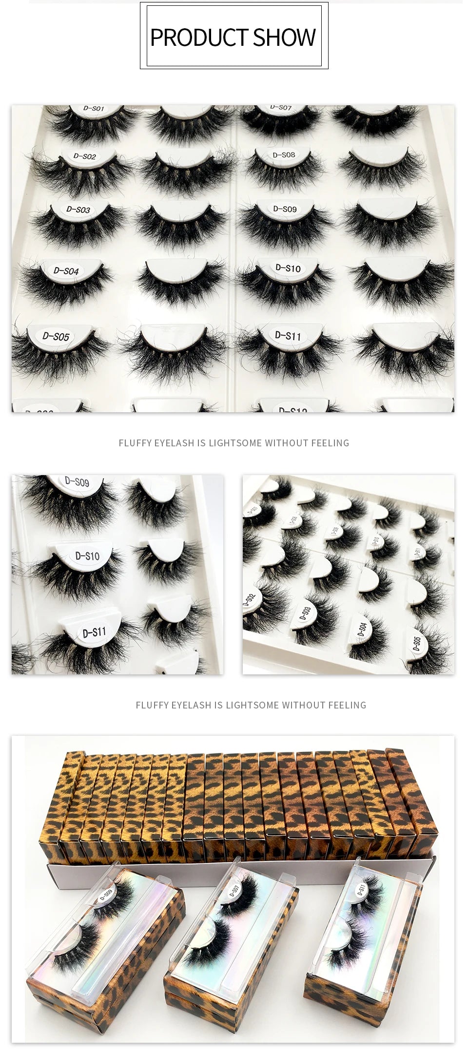 Cruelty Free Fluffy Mink Eyelashes High Quality C/D Curl Soft Wispy Volume Strip Lashes Natural Mink Lashes