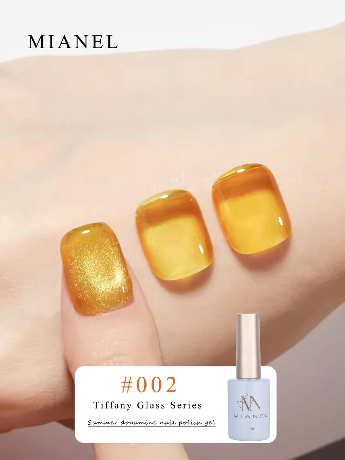 MIANEL 12ML Candy Glass Gel Nail Polish Set Ice-Clear Dopamine Spring Nails Fantasy Nail Art 1-10 Pcs