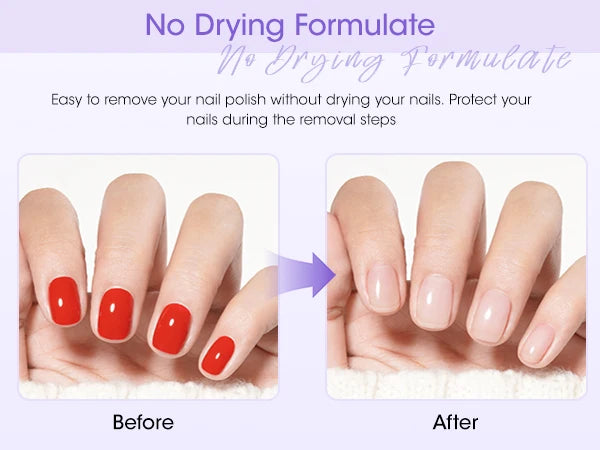 GELLEN Nail Polish Remover 16 Fl Oz Non Acetone Pump Bottle Gel Nail Soak Off Remover Kit Vegan Cruelty Free Gentle Nail Care
