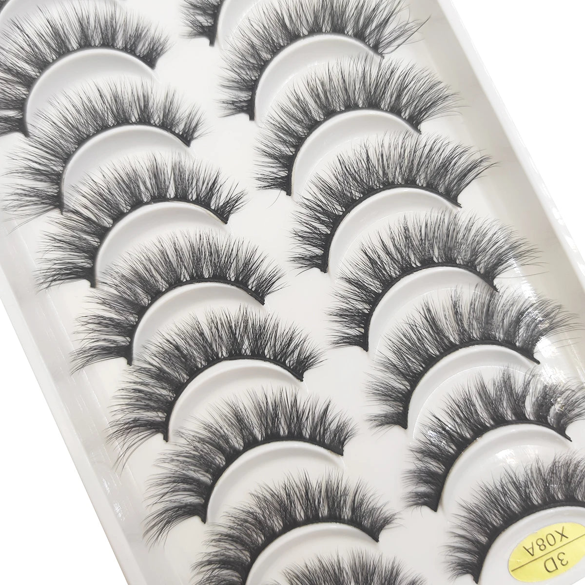 10 Pairs Natural 3d Mink Lashes Soft False Eyelashes Cross Messy Dense Eye Lashes Extension Makeup Faux Cils Cat Mini