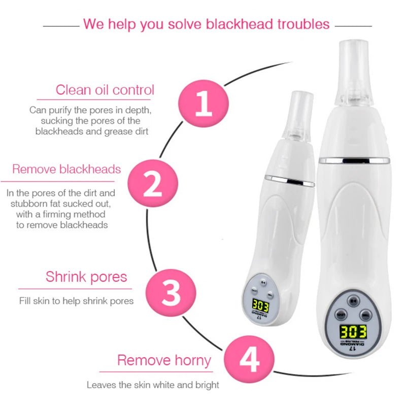 Diamond Dermabrasion Peeling Blackhead Acne Pore Remove Facial Skin Care Beauty Machine Home Vacuum Face   Beauty Equipment