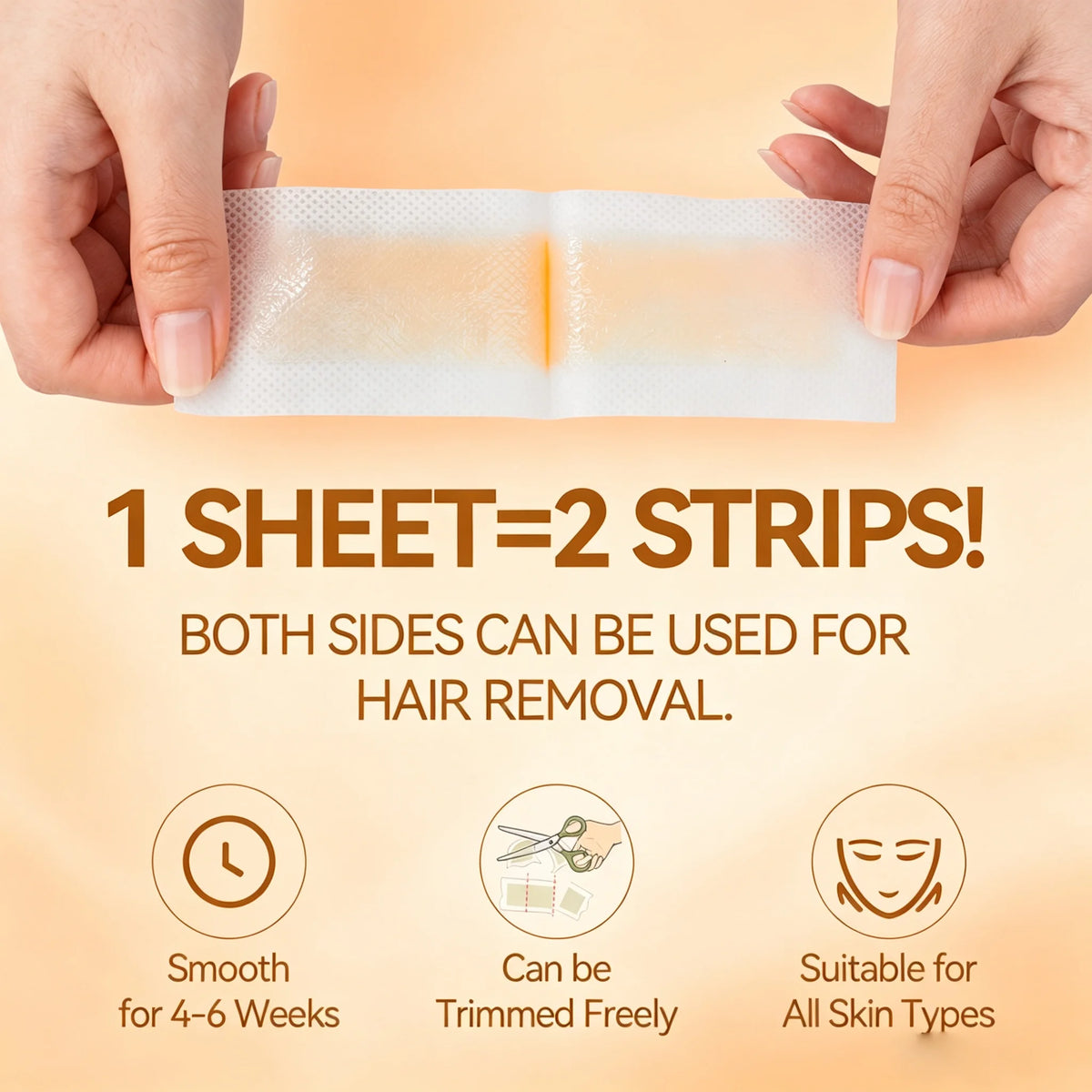25Pcs Double-sided Body Hair Removal Wax Set Honey Scent Mild Hypoallergenic Formula Full Body Hand Face Depilation Wax Kit
