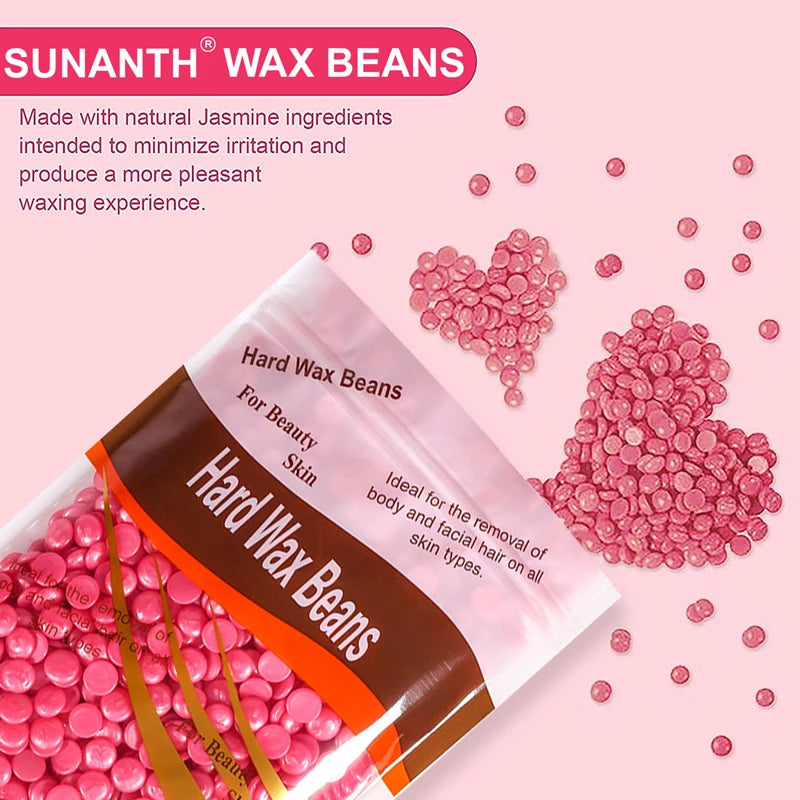 500g Wax Beans For Wax Heater Whole Body Hot Film Depilatory Wax For Wax Heater Kit Waxing Wax Beans For Hair Removal Wax Pot