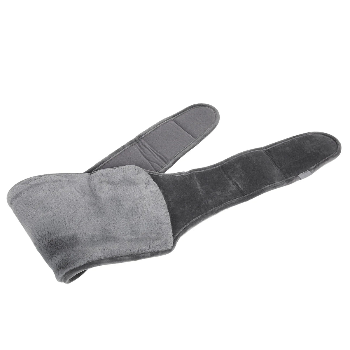 Hot Water Bag Uterus Warming Waist Belt Dark Gray Adjustable Thick Soft Plush Waist Cover for Hot Water Bottle