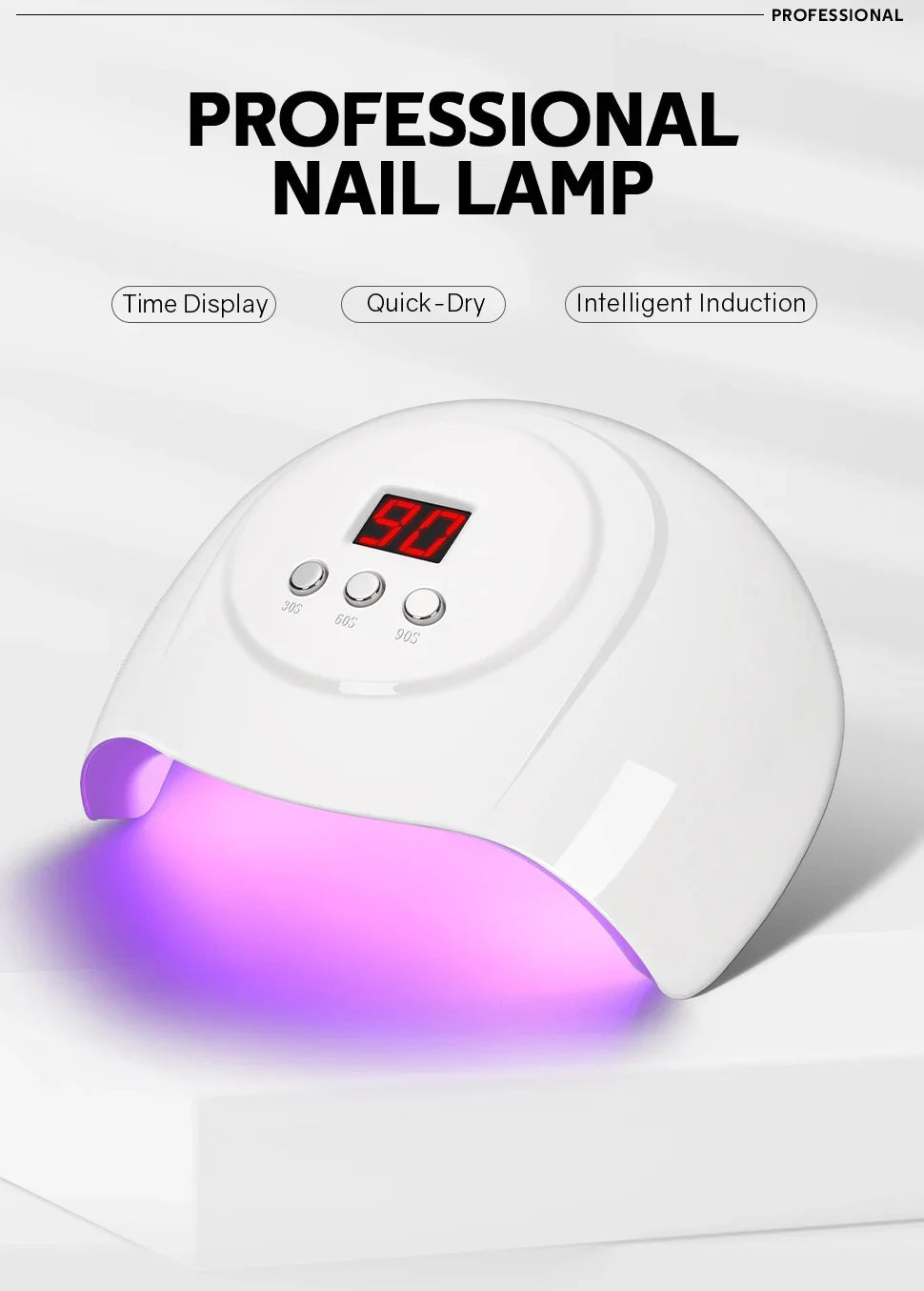 72W UV LED Nail Lamp 24 LEDs Nail Dryer with Infrared Sensor Quick-drying Manicure Lamp UV Cabin for Nail Salon Nail Art Tools