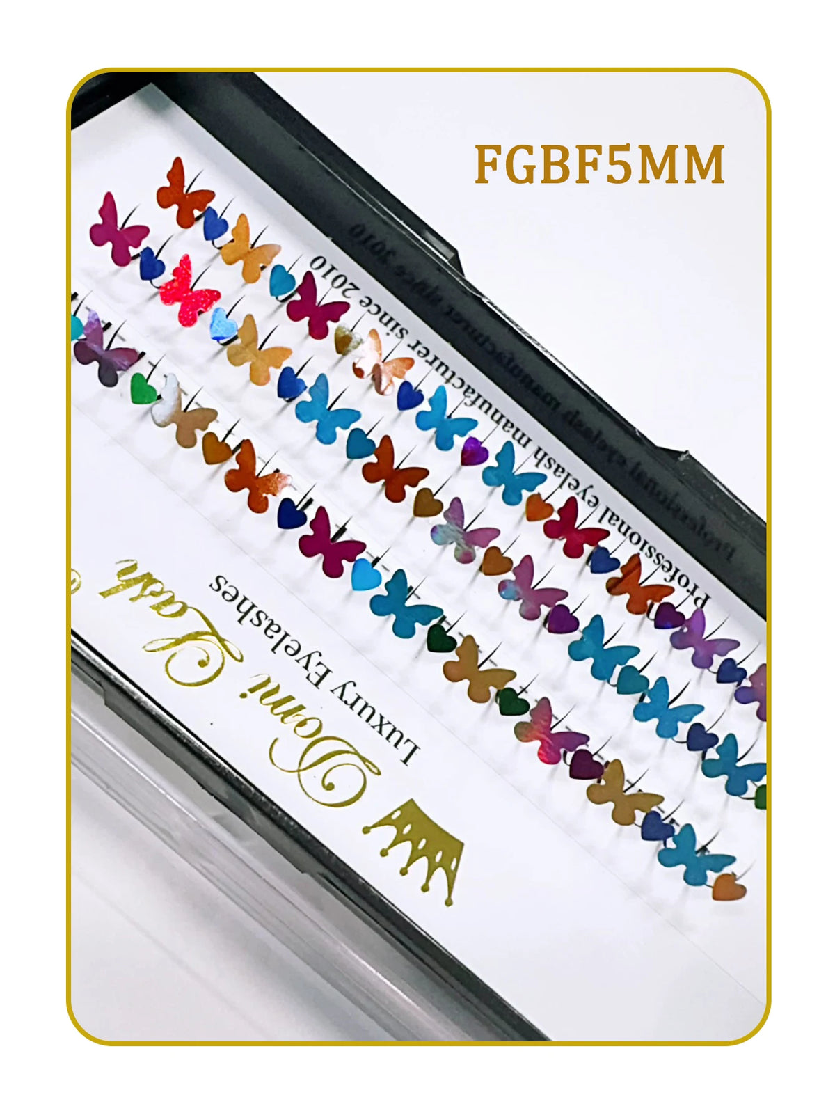 Domi Glitter False Eyelashes Butterfly Flower Colorful Diamond Individual Fairy Spike Lash For Halloween Christmas Party Makeup