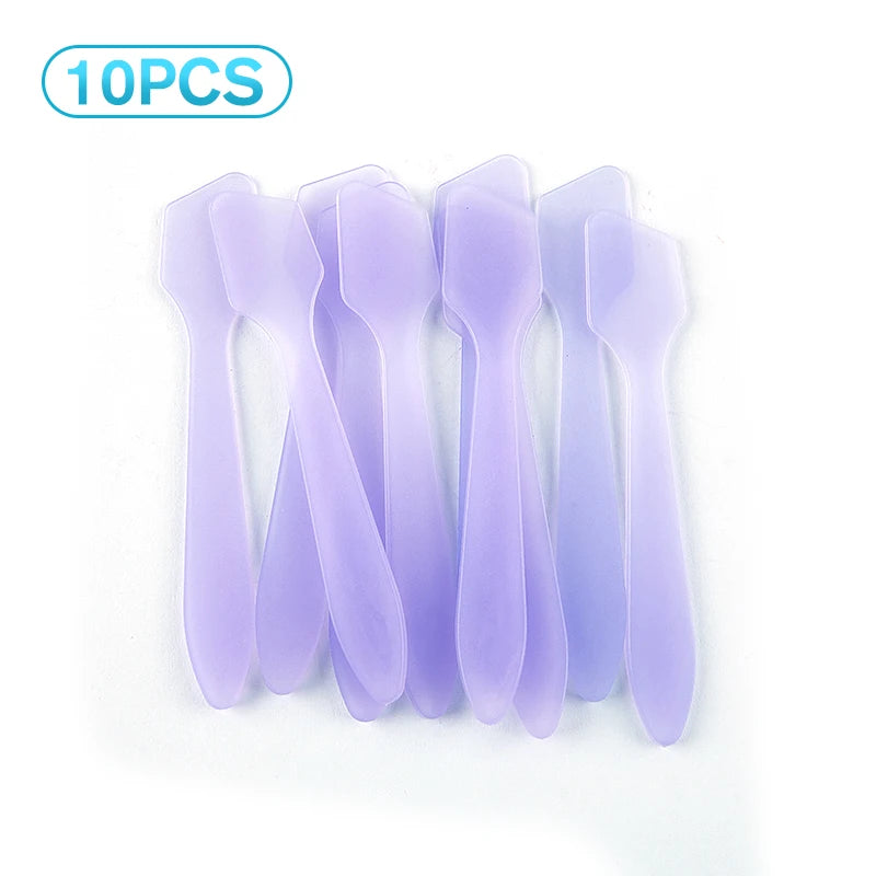 10 Pcs Mini Cosmetic Spatulas Scoop Face Cream Makeup Mask Mixed Spoon Eye Facial Makeup Applicator Sticks Beauty DIY Tools