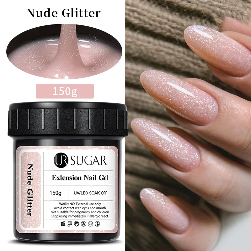 UR SUGAR 150g Extension Jelly Nude Pink Rose Red Quick Extension Gel Nail Polish Nail Extension UV LED Manicure Soak Off