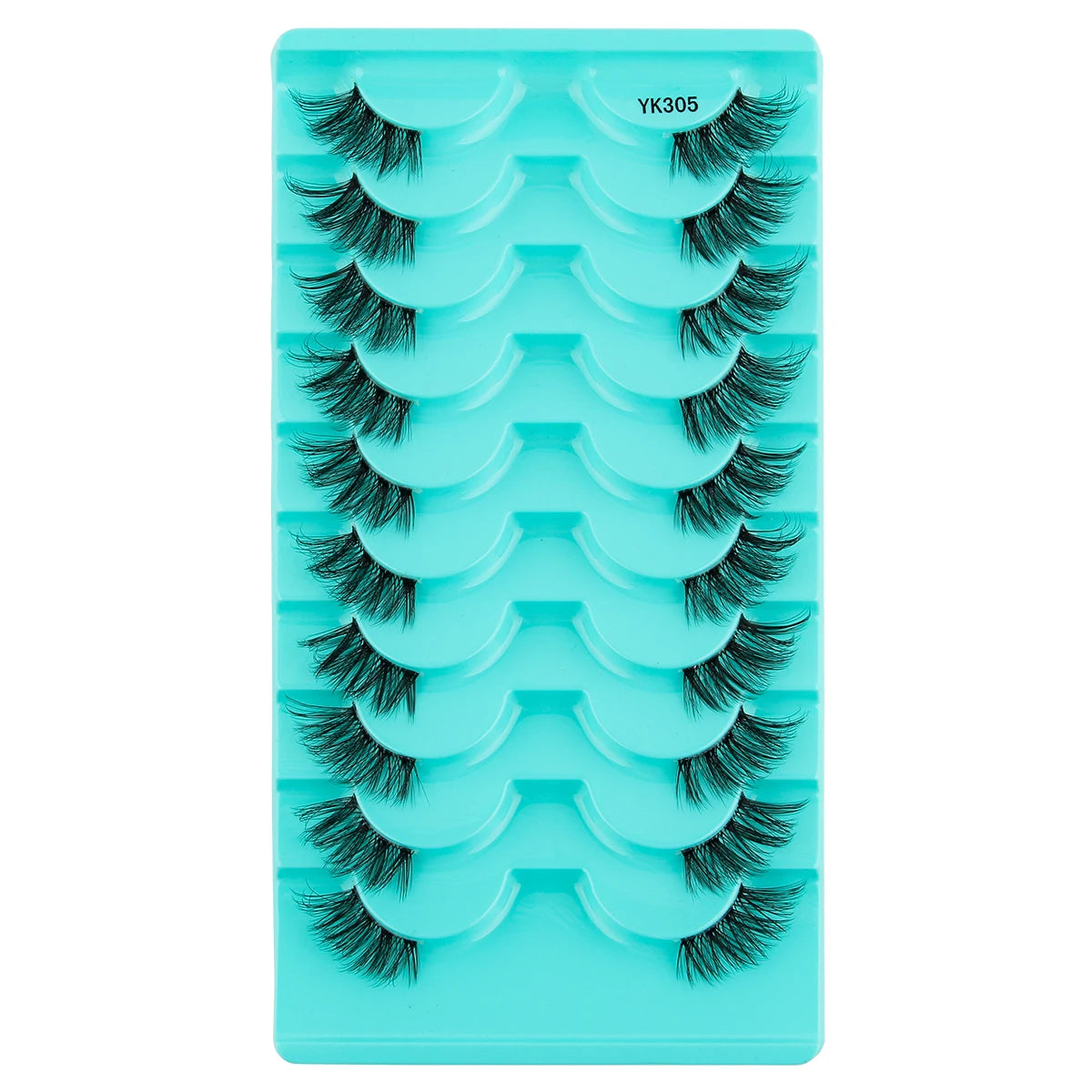 SHIDISHANGPIN 3/6/10 Pairs Half Lashes 3D Mink Lashes Faux Mink Natural Lash Soft Wispy Eyelash Dramatic False Eyelashes Makeup