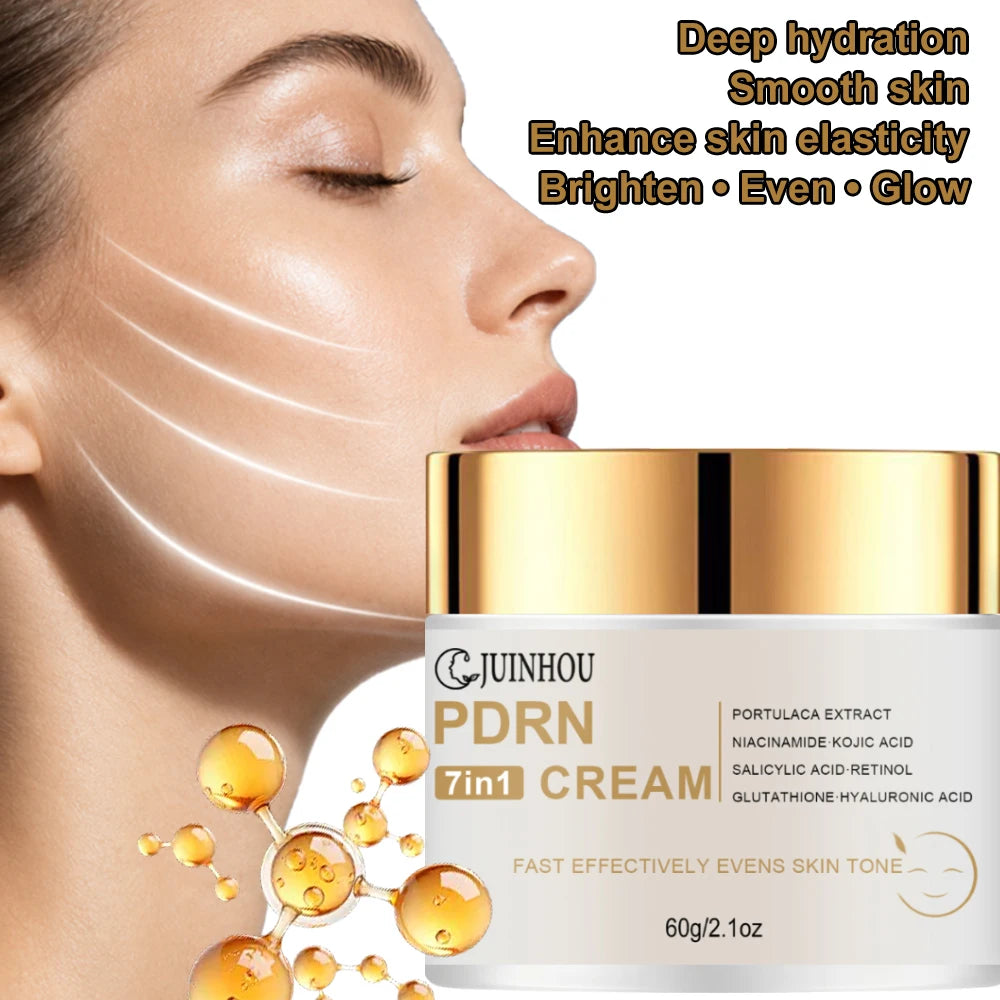 JUINHOU 7in1 Face Cream With PDRN Glutathione Hyaluronic Acid Multi‑Ingredient Moisturizer Smooth Rough Skin Dull Skin Daily Car