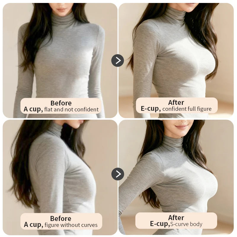 LERVANLA Prevent Sagging Lift Breasts Silicone Pads With Bra Women's Fake Boobs Forms Enhancement Magnify Underwear 2-In-1