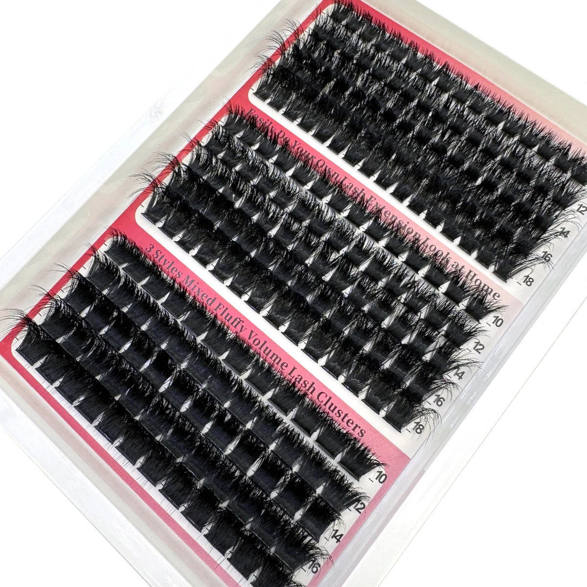 New 15Rows Fluffy Cluster Lashes 60D-160D Natural Thick Eyelash Clusters D/CC/DD Individual Lashes DIY Eyelashes Extension
