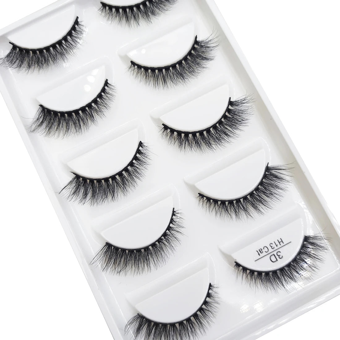 New 5 Pairs Natural 3D False Eyelashes Makeup Mink Eyelash Fake Eye Lashes Faux Cils Make Up Beauty Maquillaje Tools H13 Cat