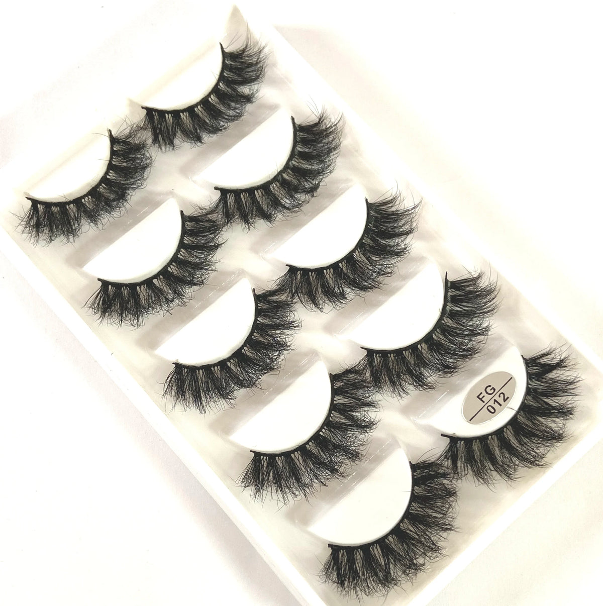HBZGTLAD 5Pairs Handmade Mink Lashes Short False Eyelashes Dense Natural Long Messy Eye Lashes Reusable Stage Makeup Eyelashes