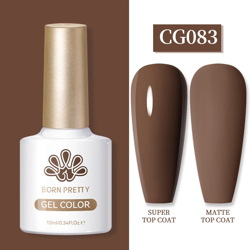 BORN PRETTY 10ml Gel Nail Polish Gel 130 Colors Semi Permanent Solid Nail Gel Varnish Soak Off UV Gel for Base Top Coat