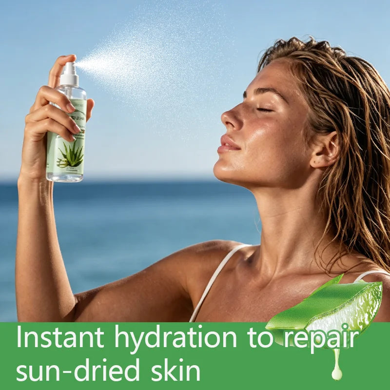 YUITIKUE Aloe Vera After Sun Repair Spray Cooling Hydrating Mist Soothe Sunburn Skin 24H Long Lasting Moisturizer