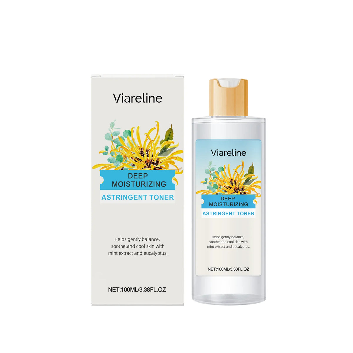 Witch Hazel Aloe Vera Facial Toner Moisturizing Sooth Dryness Evens out Redness Repair Skin Barrier After Sun Care Toner Serum