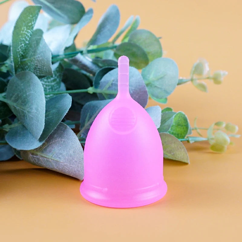 Feminy Menstrual Cup L - Medical Grade Silicone Soft Vaginal Tampon for Women Period Cup Certified Safe for Female Hygiene