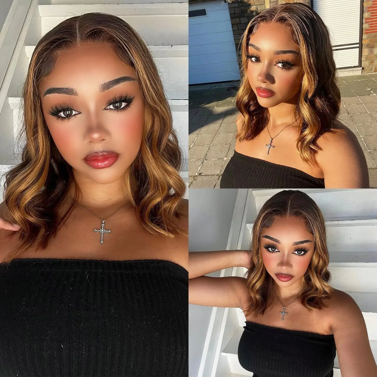 4/27 Body Wave Short Bob Wig Human Hair 13x4 Hd Full Lace Front Wig 12A Grade Virgin Lace Frontal Wigs For Women 230% Density