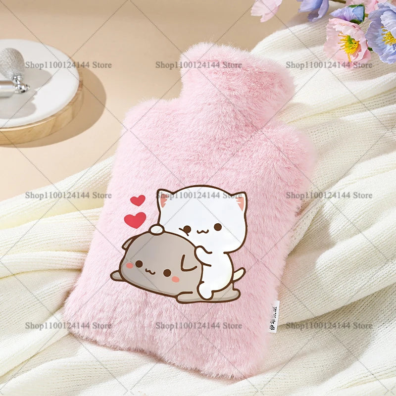1000ml Bubu Dudu Yier Bear Panda Hot Water Bag Removable Winter Water Bottle Cover for Hot Water Can Be Reused Lady Belly Warmer