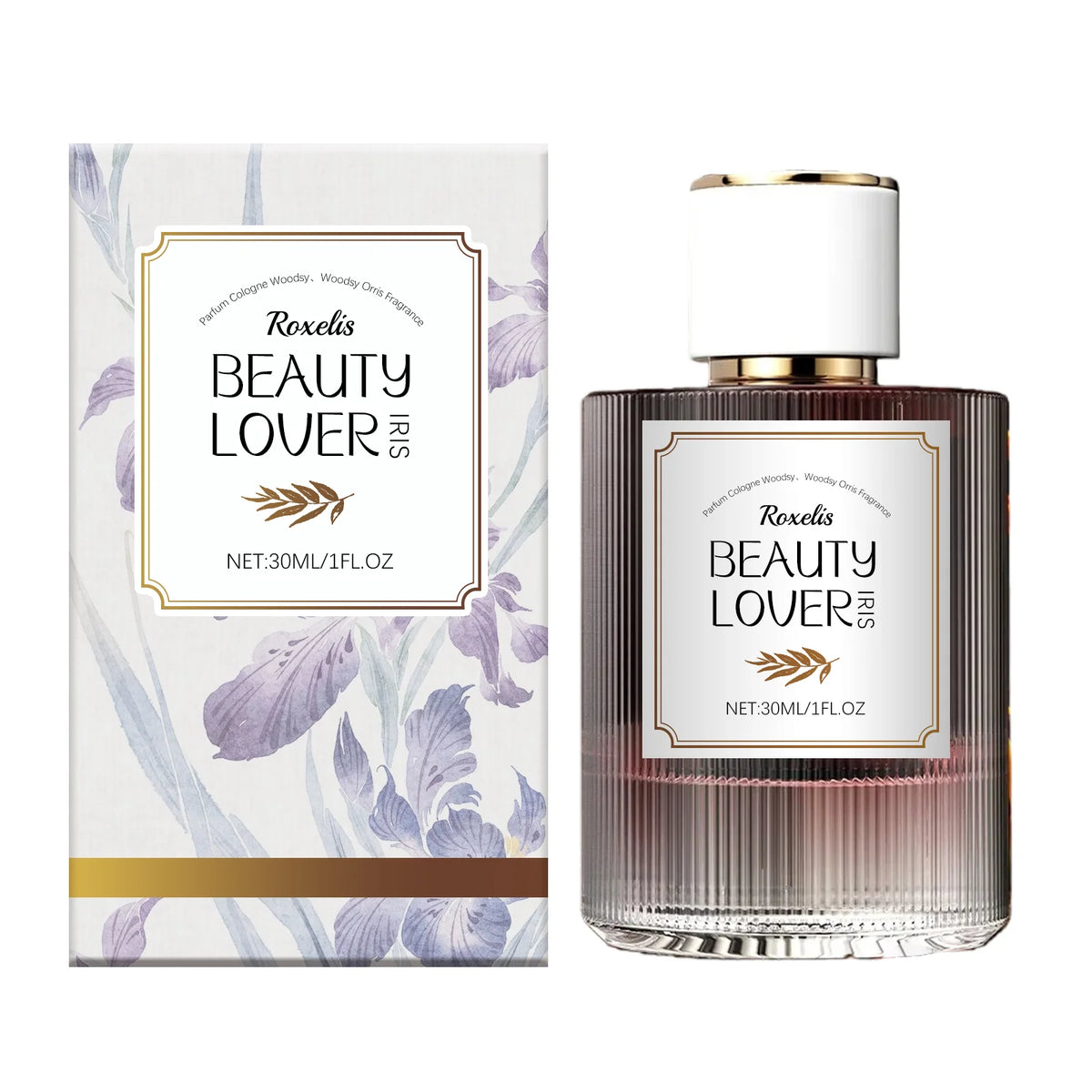 Roxelis Iris Woody Aroma Elegant Fresh Long Lasting Portable Fragrance Oil Gentle Mood Enhancer Easy Carry