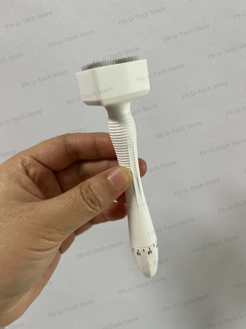 140 Needles Adjustable Titanium Derma Stamp Microneedling Face Roller Massager Skin Care Beard Growth Scalp Hair Factory Sale