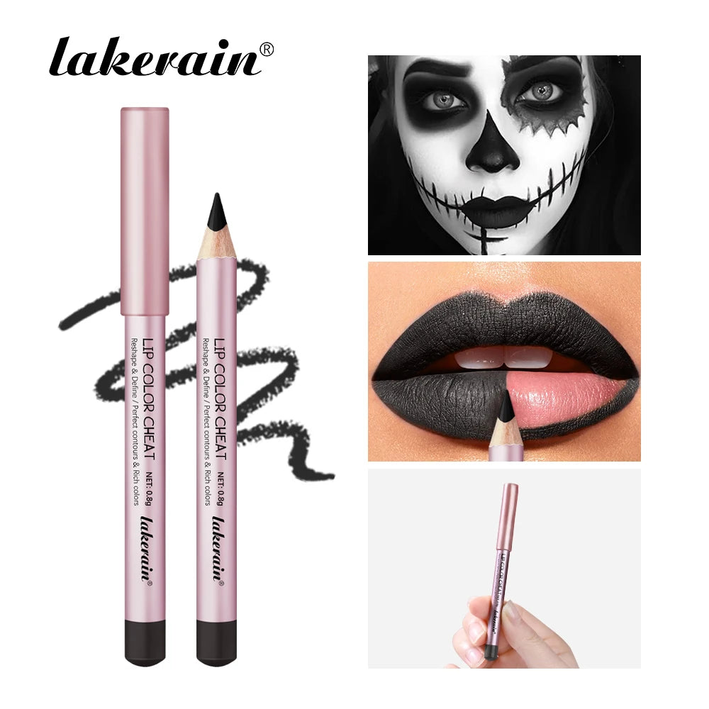 Halloween Gothic Makeup Kit High Saturated Color Long-Lasting Easy Off Safe Formula Blush Lip Crayon Mascara for Daily & Party