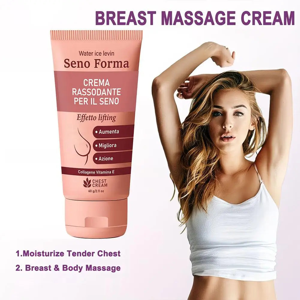 Breast Firming Cream Vitamin E Light Texture, Nourishes/Moisturizes, Collagen/Shea Butter, Boosts Elastic & Smooth Chest Skin