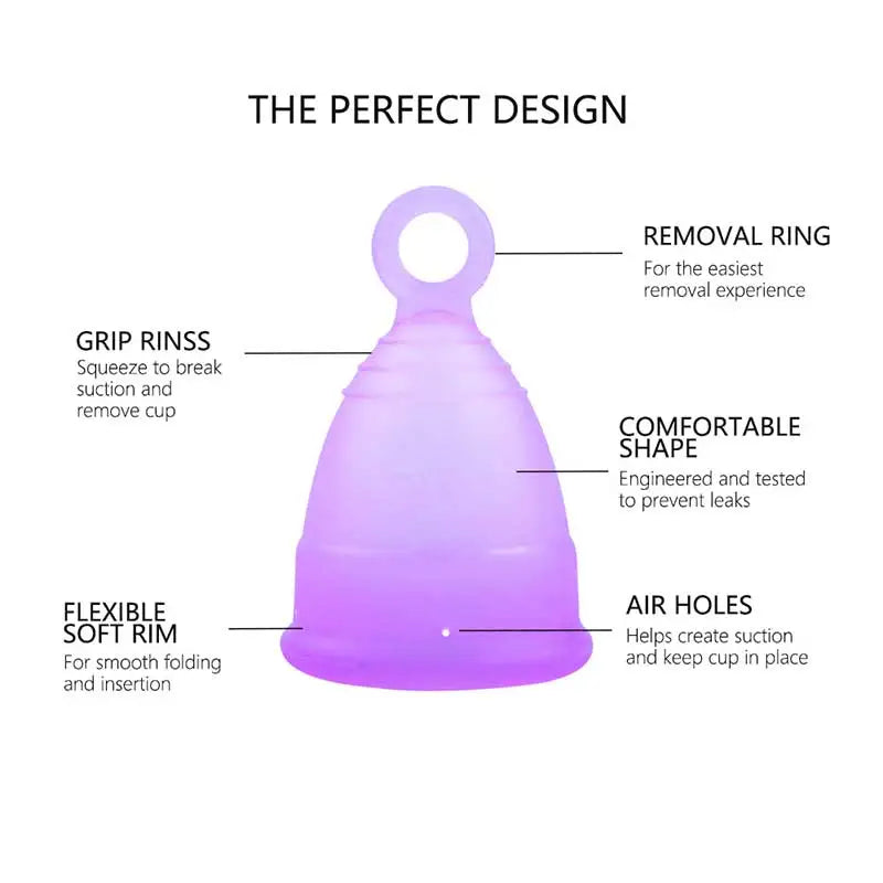 Certified Cup Kit Steam Sterilizer Applicator Reusable Soft Silicone Lady Cup Sterilization Women Health Care Feminine Hygiene
