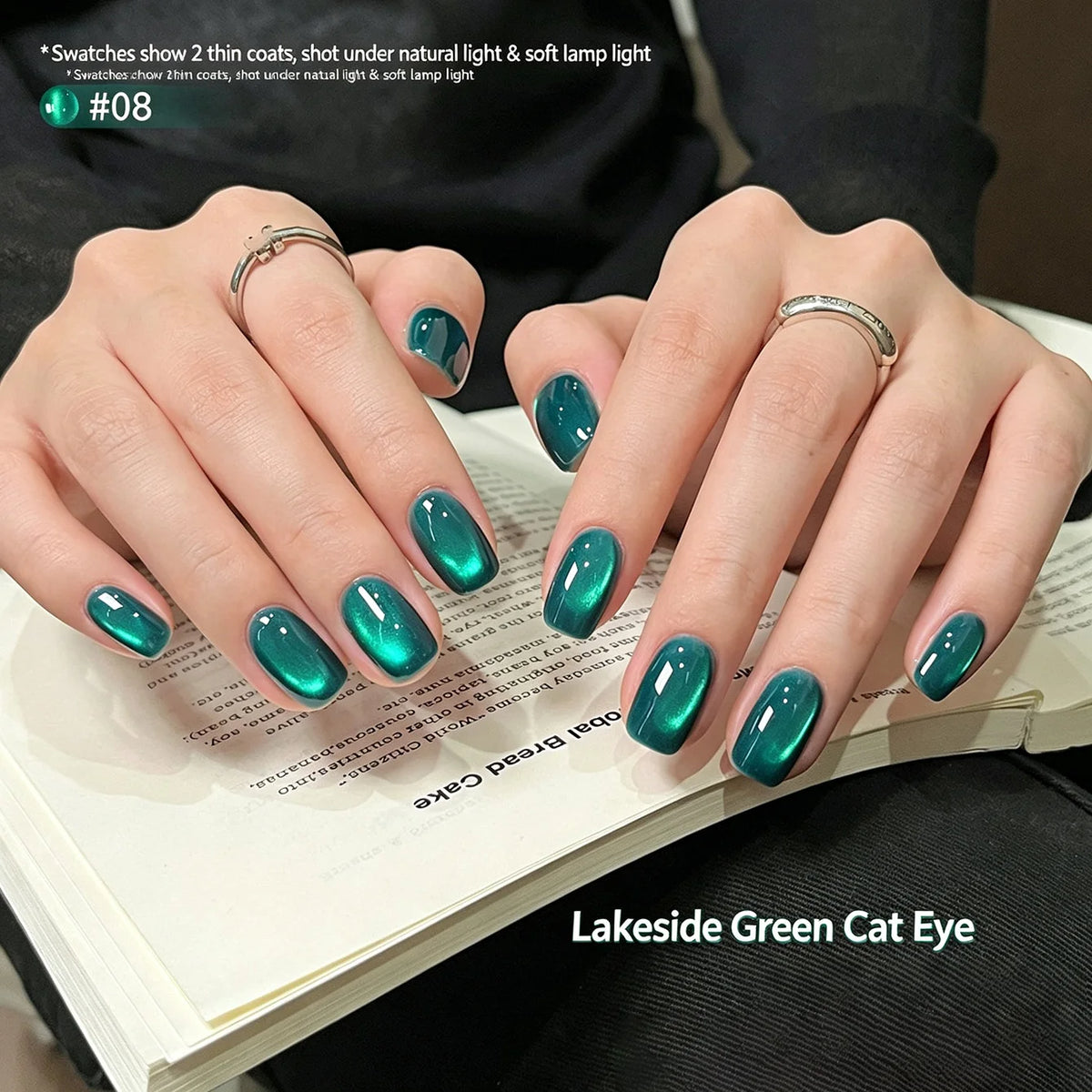 MIANEL 10ML Autumn Crushed Glitter Cat Eye Gel Nail Polish Whitening Nail Polish Christmas Decor Green Nails
