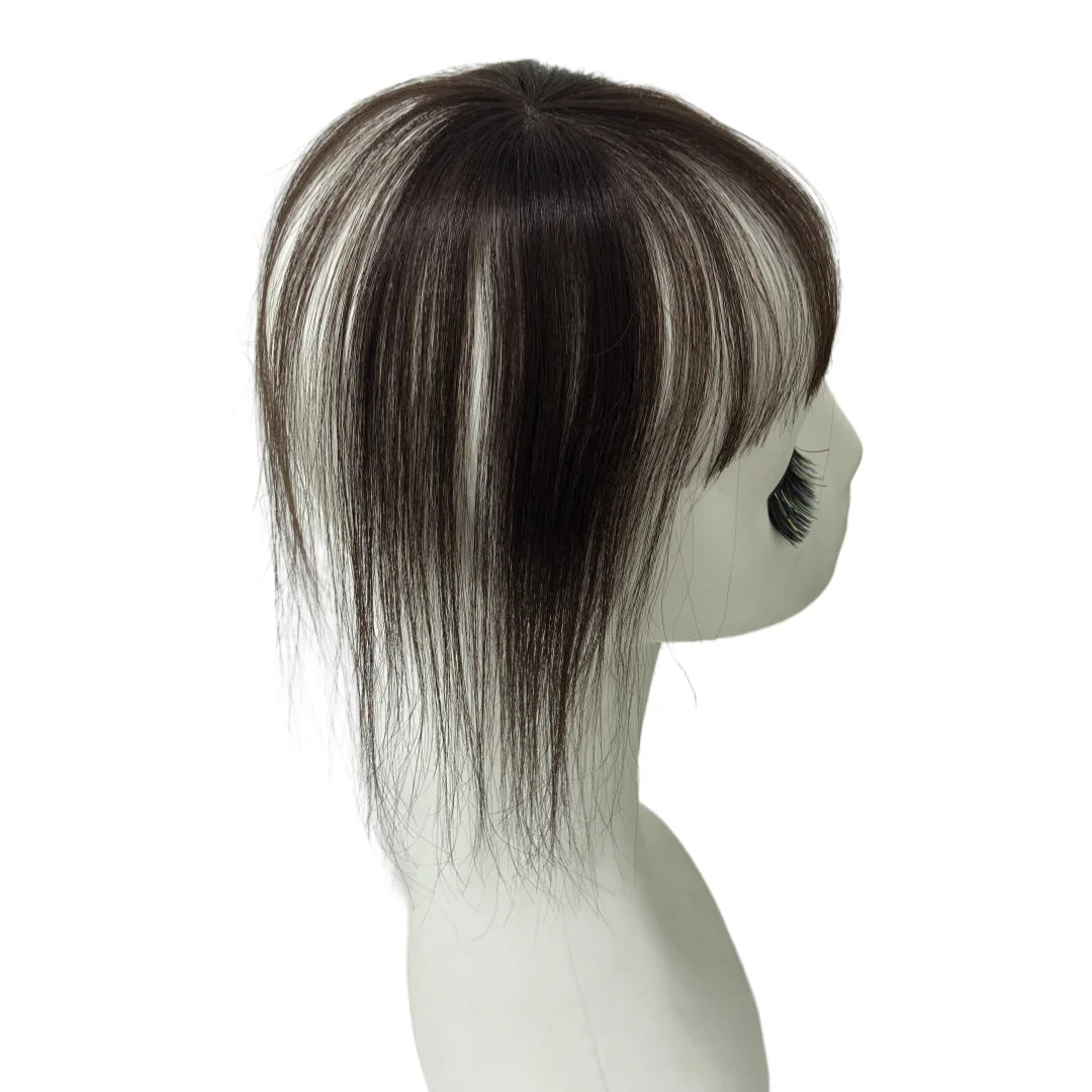 3D Full Coverage Human Hair Bangs Clips in Hairpieces for Women Wispy Bangs Hair Extensions for Thining Hair Daily Wear