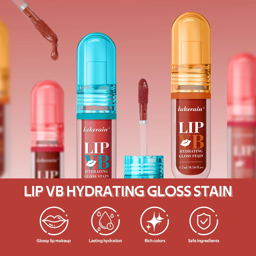 Lip Stain Vb Hydrating Gloss Stain 12HR Hydration Long-Lasting Moisturize Nourish Lips Hydra Honey Instant Glossy Wetness Makeup