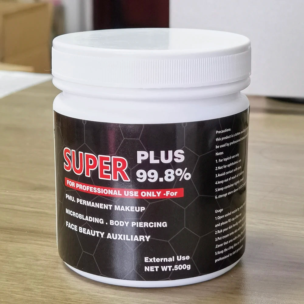 Original 99.8% Super Microneedle Tattoo Cream 500g Before Permanent Face Beauty Makeup Pmu Auxiliary Cream Eyebrow Lips Liner