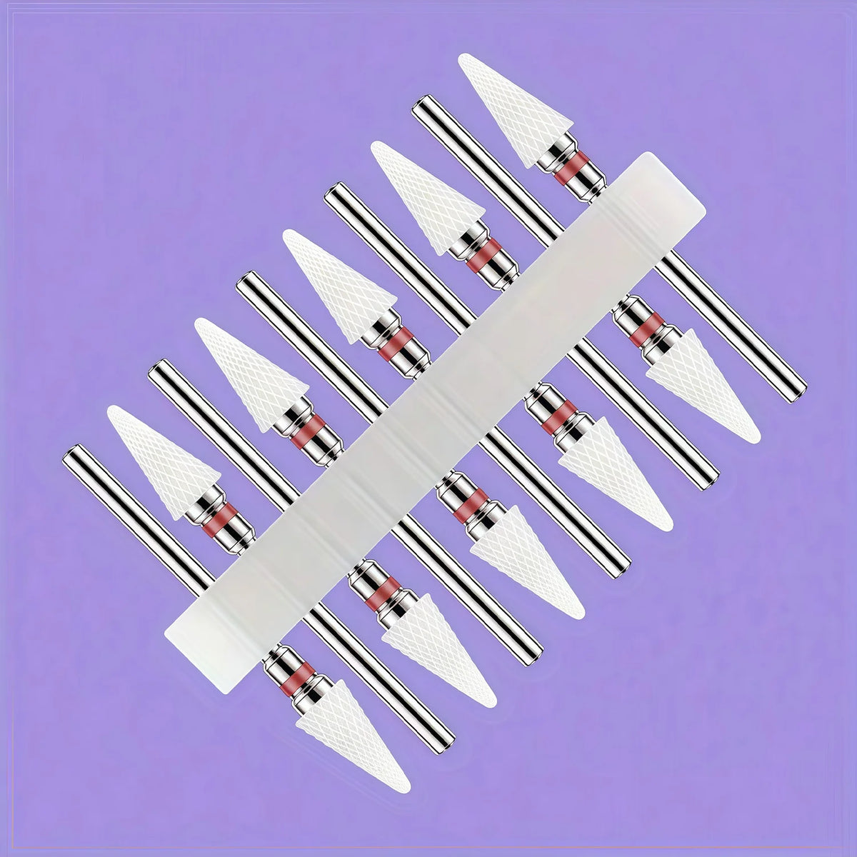 10pcs Ceramic Nail Buffering Heads for Perfect Nail Finish Professional Grade Ceramic Material for Smooth And Shiny Nails